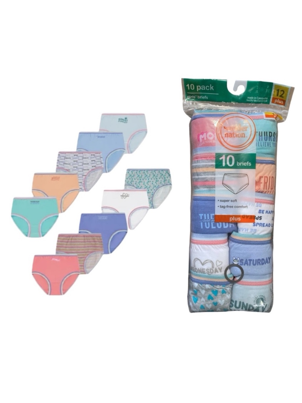 Wonder Nation Days Of The Week Cotton Panties